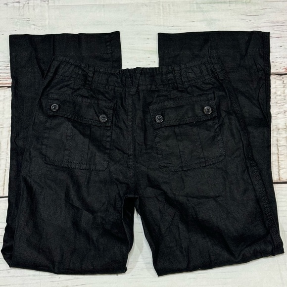 LIZ CLAIBORNE SLOANE 100% Linen women’s straight fit  trousers 4 Vintage Y2K EUC - Picture 9 of 12